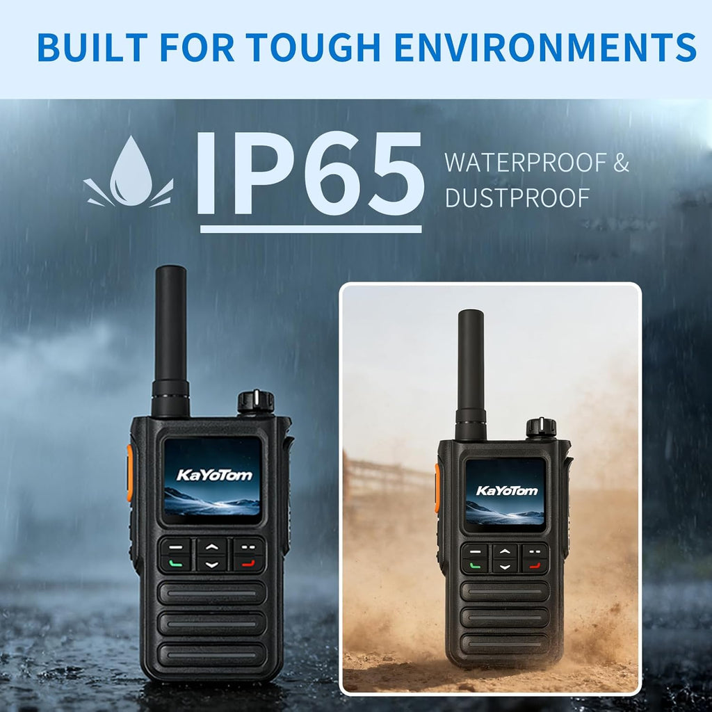 Lifetime Free Rapid GPS Unlimited Range Global Walkie Talkies – Long Range Two Way Radio, IP65 Waterproof, AI Noise Cancellation for Nationwide Outdoor, Logistics, Road Trips & Family (2-Pack)
