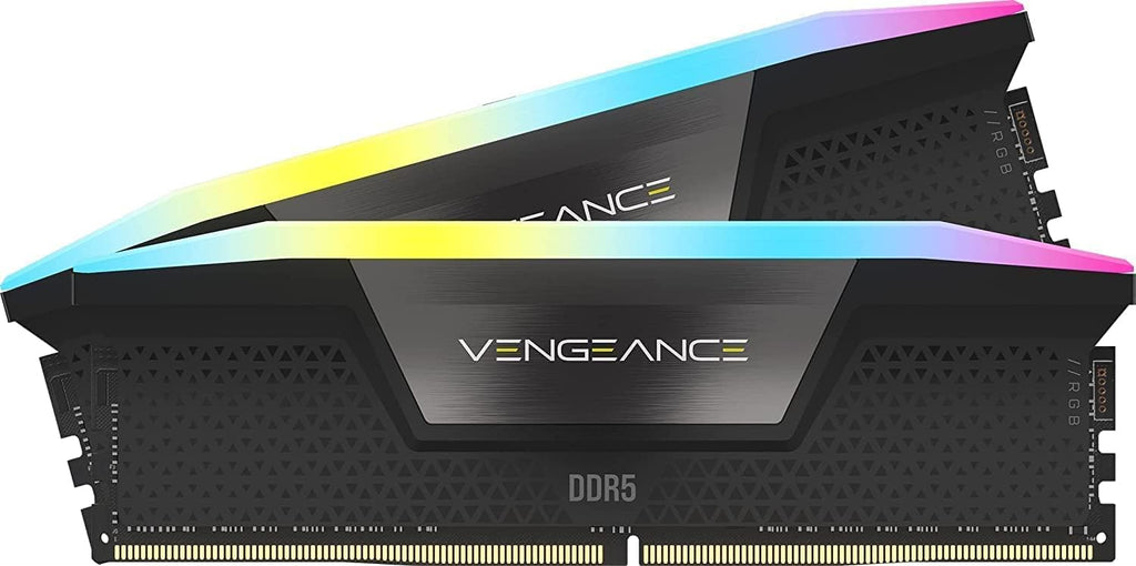 CORSAIR Vengeance RGB DDR5 RAM 32GB (2x16GB) Up to 6000MHz CL36-44-44-96 1.35V Intel XMP 3.0 Computer Memory – Black (CMH32GX5M2E6000C36)