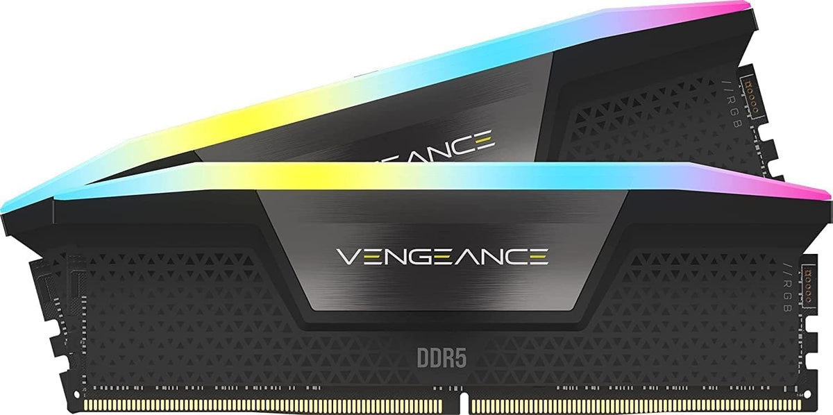 CORSAIR Vengeance RGB DDR5 RAM 32GB (2x16GB) Up to 6000MHz CL36-44-44-96 1.35V Intel XMP 3.0 Computer Memory – Black (CMH32GX5M2E6000C36)