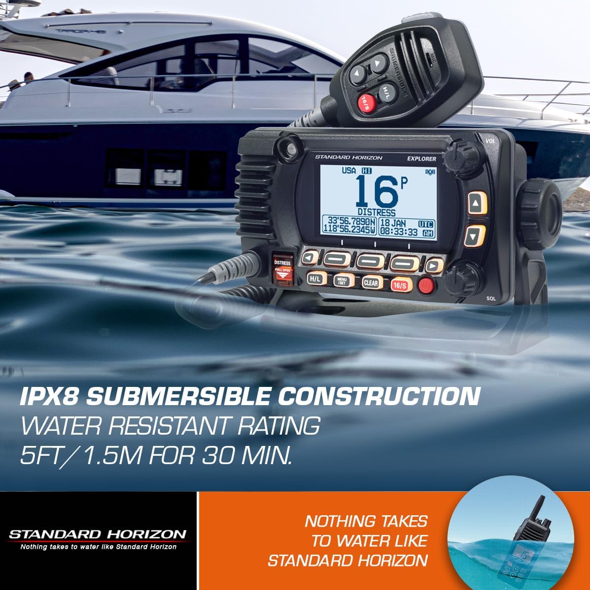 Standard Horizon GX1850 Fixed Mount VHF - NMEA 2000 - Black