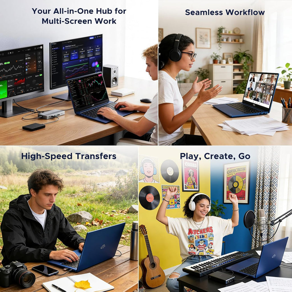 NIMO 15.6" FHD-Business-Laptop, 8 Cores AMD Ryzen 7 8745HS 16GB RAM 512GB SSD (Up to 4.9GHz, Beat R9 7940HS), Radeon-780M, 100W Fast PD for Creators & Professionals Work/Gaming, 2-Year Warranty