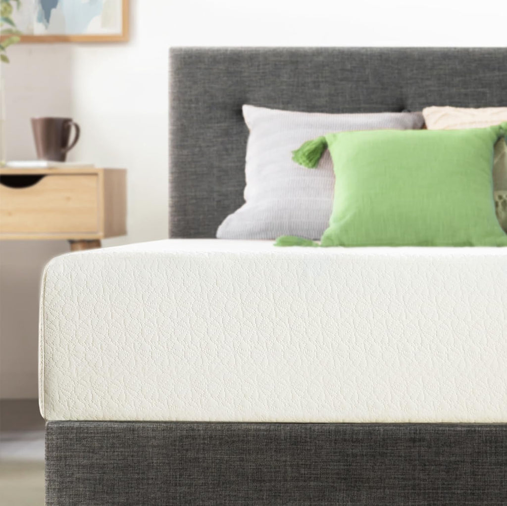 Best Price Mattress 8 inch Twin Mattress Bed-In-A-Box, Green Tea Memory Foam, White