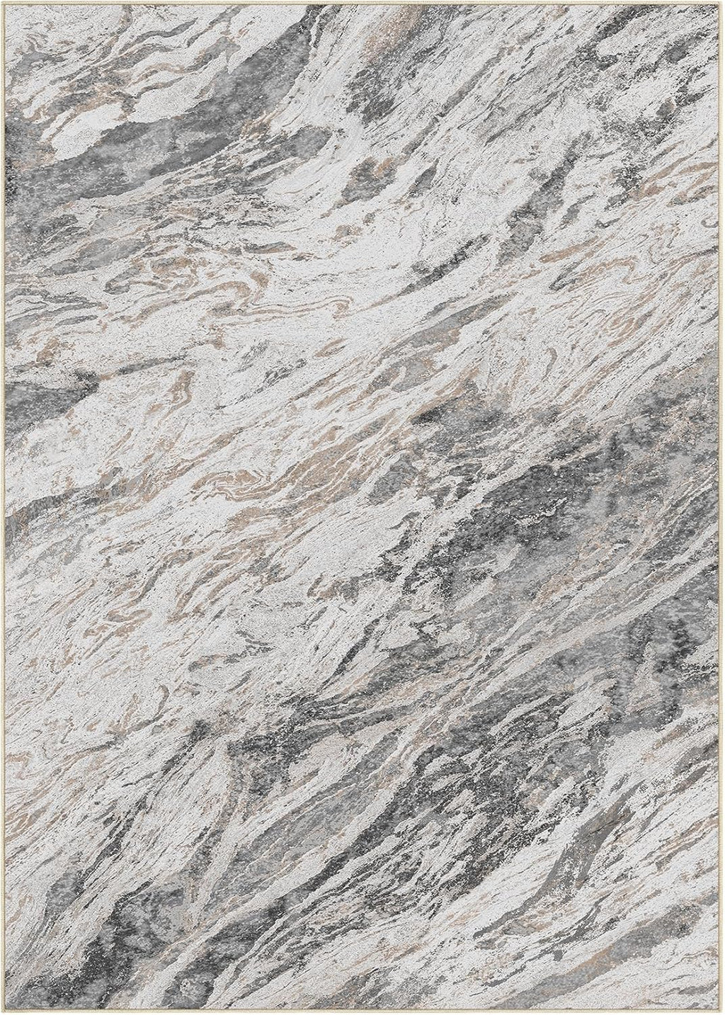 Area Rugs for Living Room: 9X12 Abstract Washable Rug Modern Neutral Large Soft Stain Resistant Non-Slip for Bedroom Dining Room Indoor Home Office Carpet - Taupe