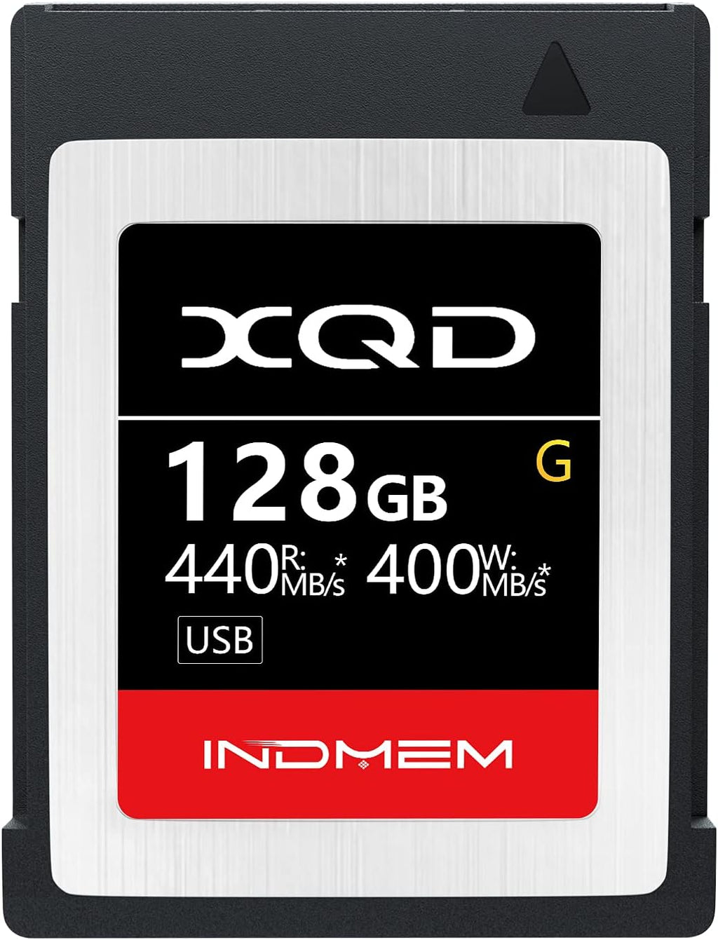 INDMEM XQD 128GB Memory Cards, 5X Tough MLC XQD Flash Memory Cards High Speed G Series| Max Read 440MB/s, Max Write 400MB/s