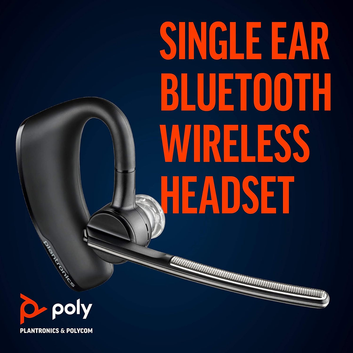 Plantronics - Voyager Legend (Poly) - Bluetooth Single-Ear (Monaural) Headset & Charging Case Bundle - Connect to Your PC, Mac, Tablet, or Cell Phone - Noise Canceling