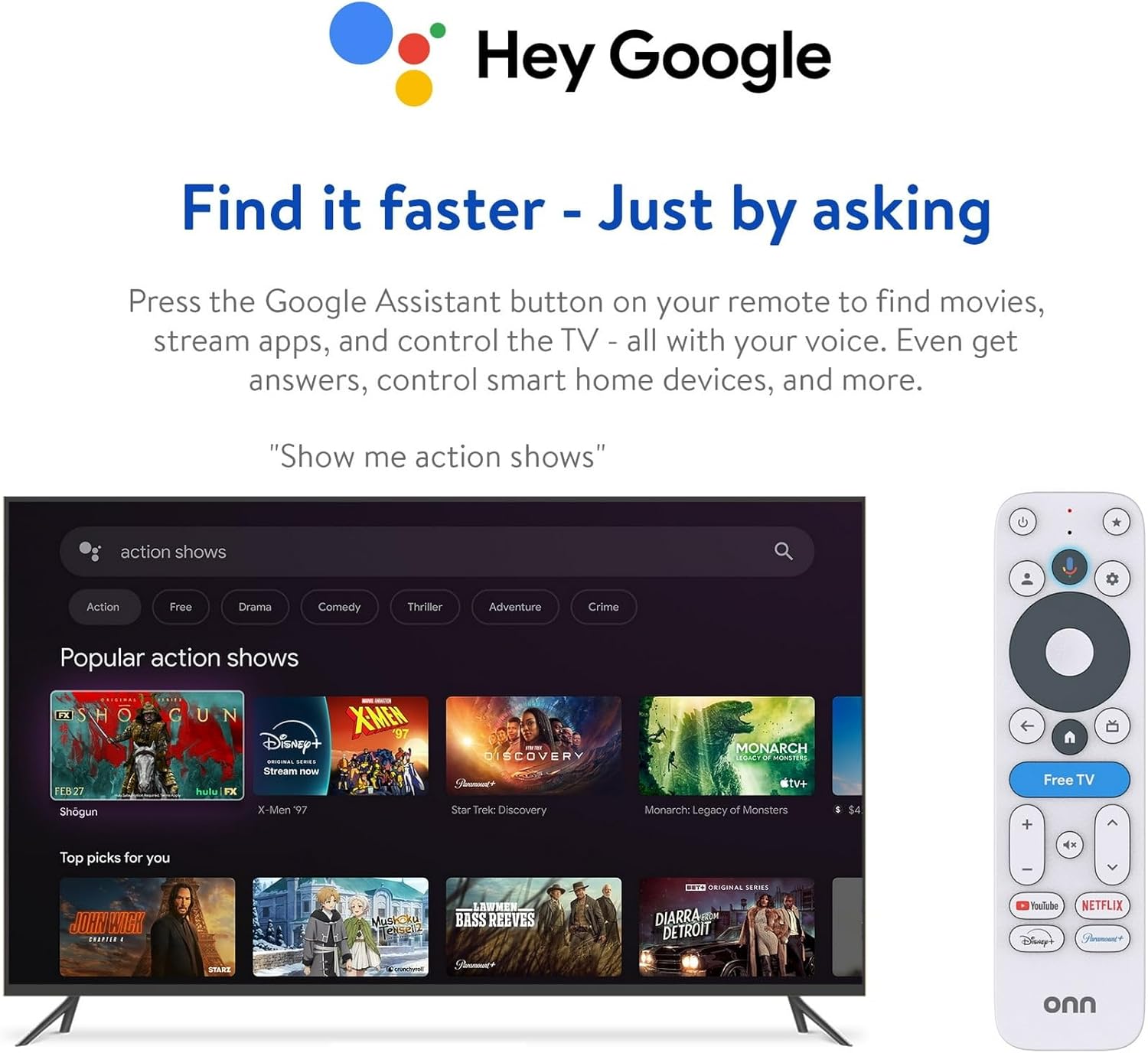 IT'S BRAZILIAN onn 4K Pro Streaming Device, Google TV with Gemini* - Ultra-Fast Streaming, Stunning 4K UHD, 32GB Storage, 3GB RAM, Dolby Vision & Atmos, Find My Remote with Backlight, Ethernet Port
