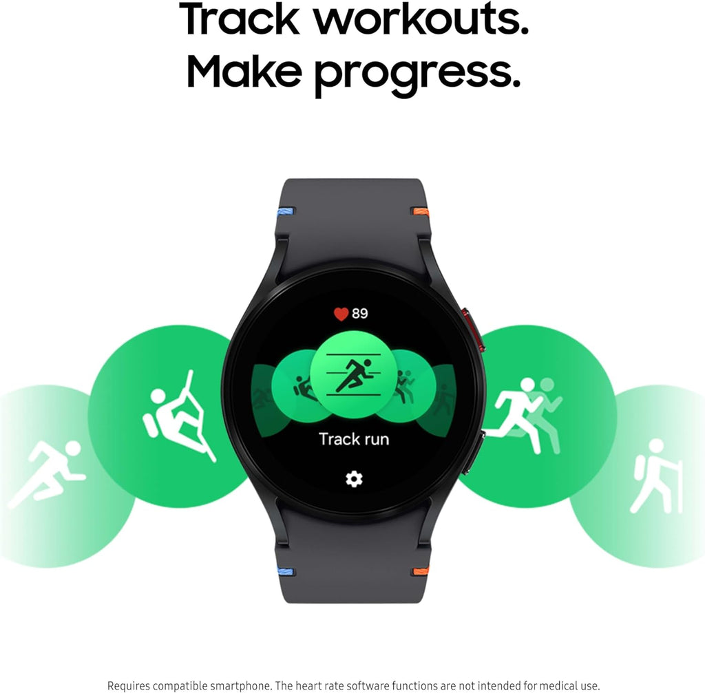 SAMSUNG Galaxy Watch FE 40mm Bluetooth AI Smartwatch w/Fitness Tracking, BIA Sensor, Personalized HR Zones, Heart Rate Tracker, Sleep Monitor, 2024, Silver (Renewed)