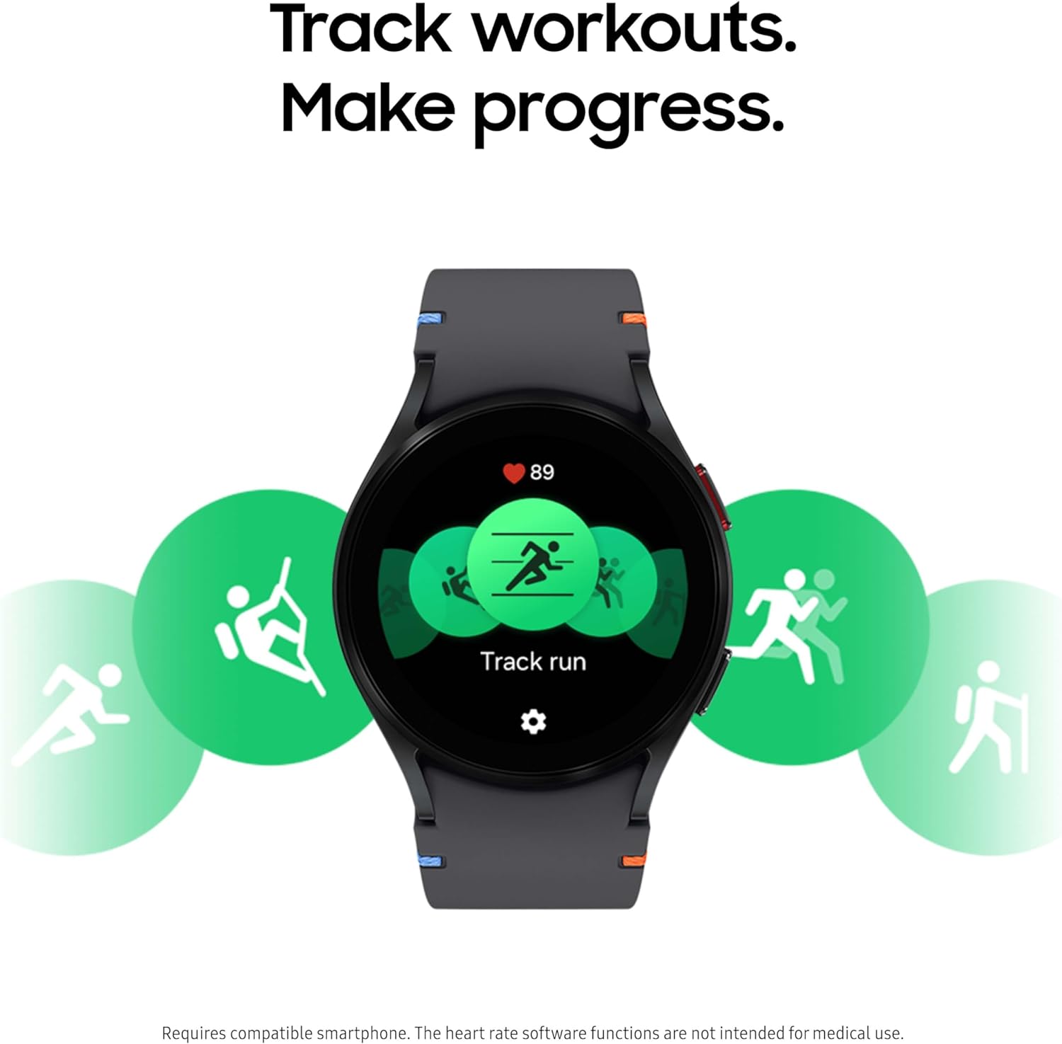 SAMSUNG Galaxy Watch FE 40mm Bluetooth AI Smartwatch w/Fitness Tracking, BIA Sensor, Personalized HR Zones, Heart Rate Tracker, Sleep Monitor, 2024, Silver (Renewed)