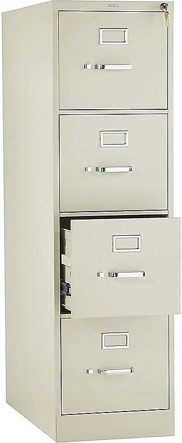HON 314PL 310 Series Four-Drawer, Full-Suspension File, Letter, 26-1/2d, Putty