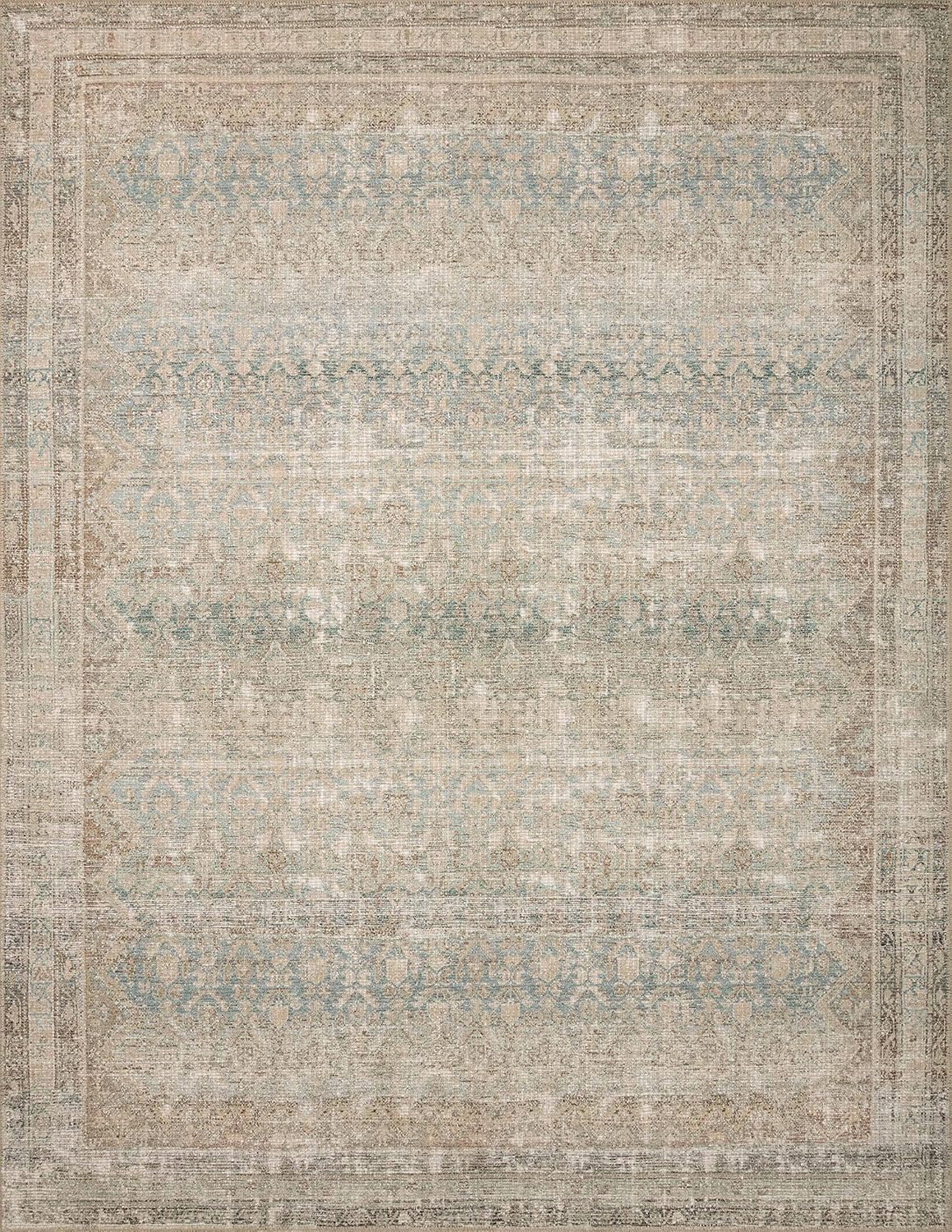 Loloi Angela Rose Aubrey Collection AUB-03 Jade/Natural 10'-0" x 14'-0", .19" Pile Height, Area Rug