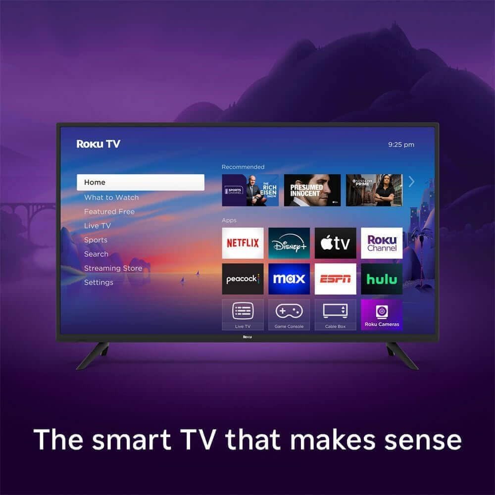 Roku 40BAKIT2 40 inch Class Full HD 1080p LED Smart TV Renewed WiFi Voice Remote OS Netflix Disney Plus Hulu YouTube H