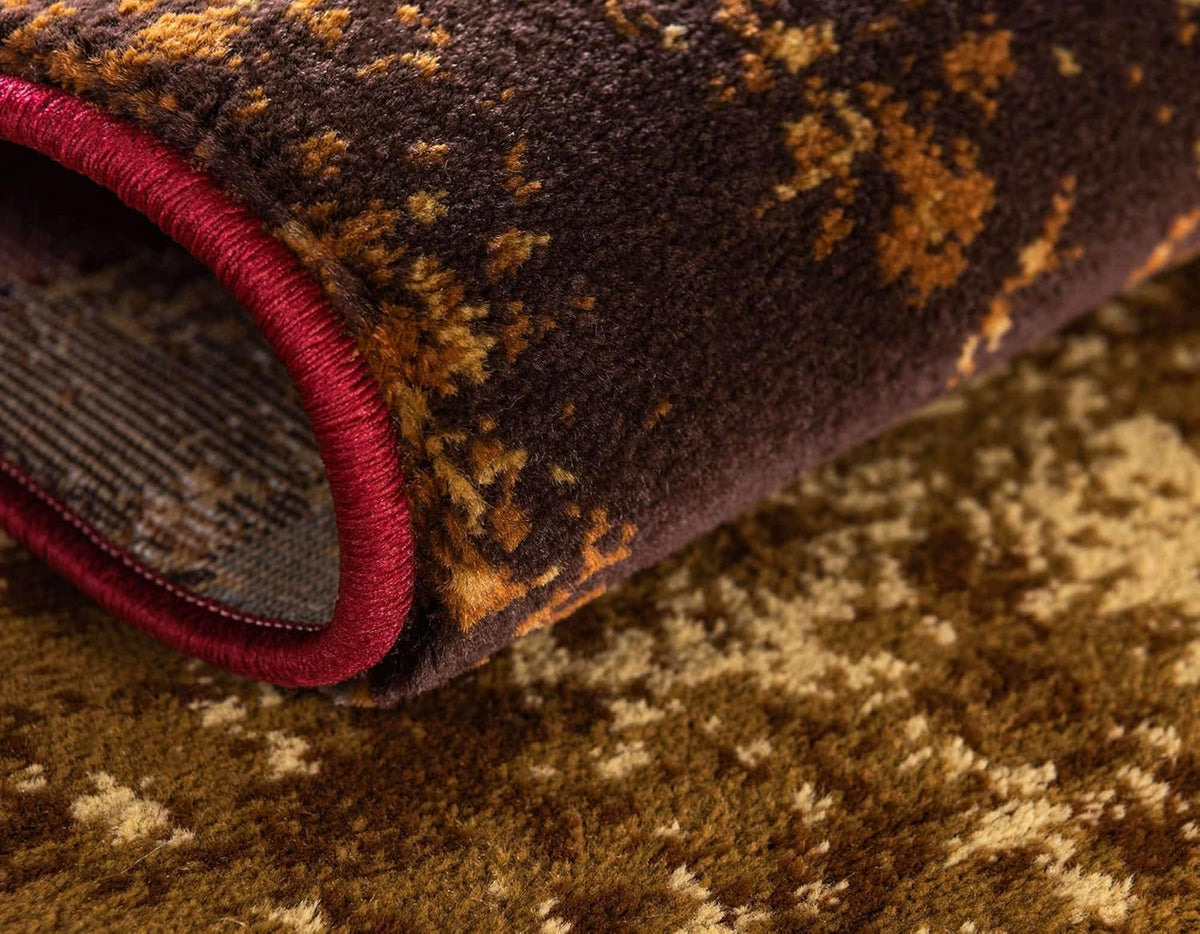 Unique Loom Barista Collection Area Rug - Kouillou (10' x 14' 1" Rectangle, Multi/ Brown)