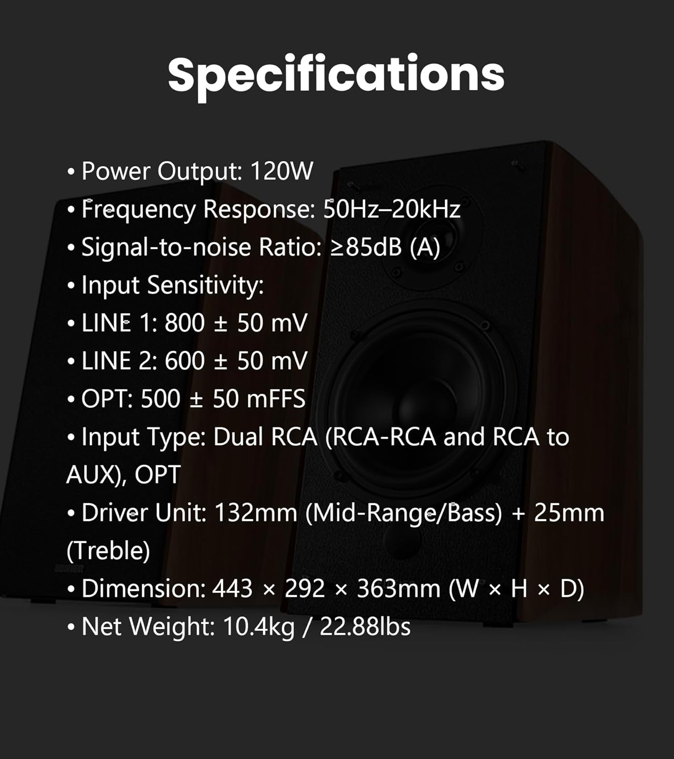 Edifier R2000DB Powered Bluetooth Bookshelf Speakers - Near-Field Studio Monitors - Optical Input - 120 Watts RMS (Warmoak)
