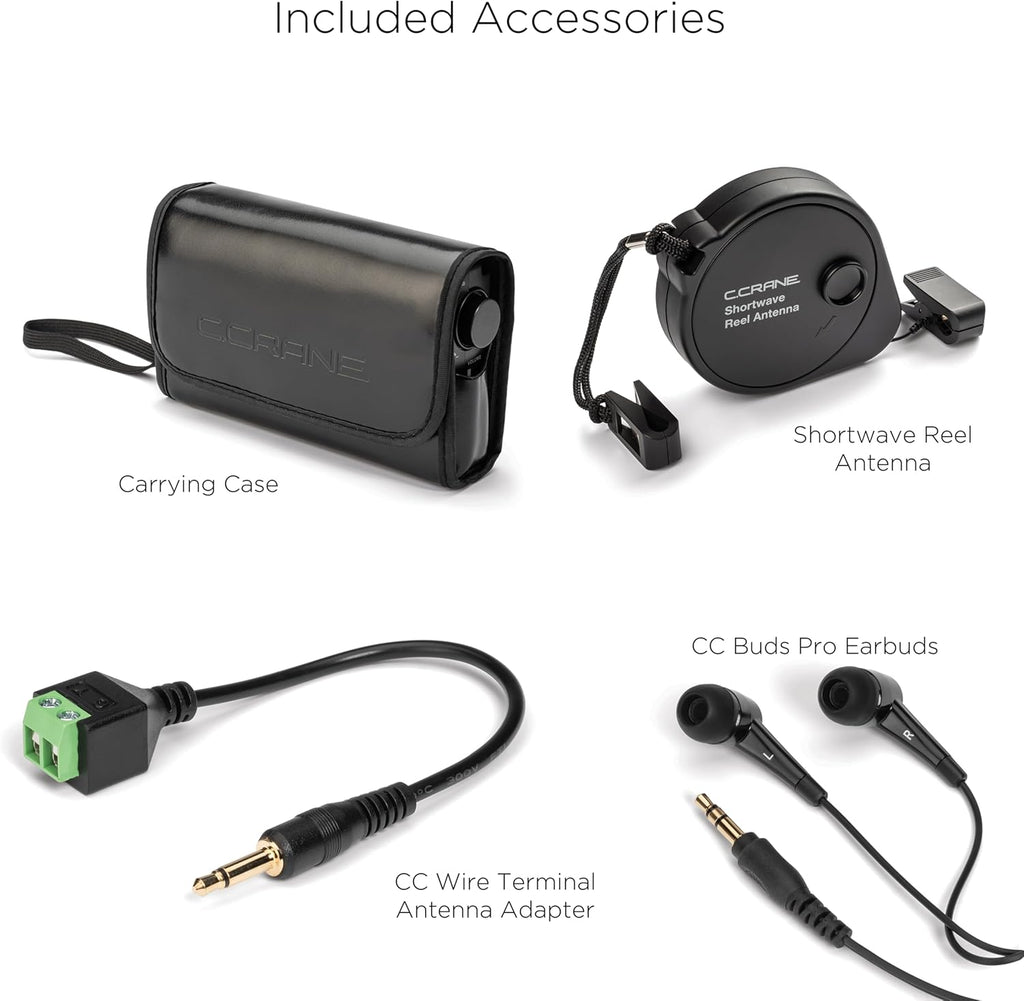 C. Crane CC Skywave SSB 2 AM, FM, Shortwave, NOAA Weather + Alert, Scannable VHF Aviation Band and Single Side Bands Small Battery Operated Portable Travel Radio Includes SW Wire Antenna Adapter
