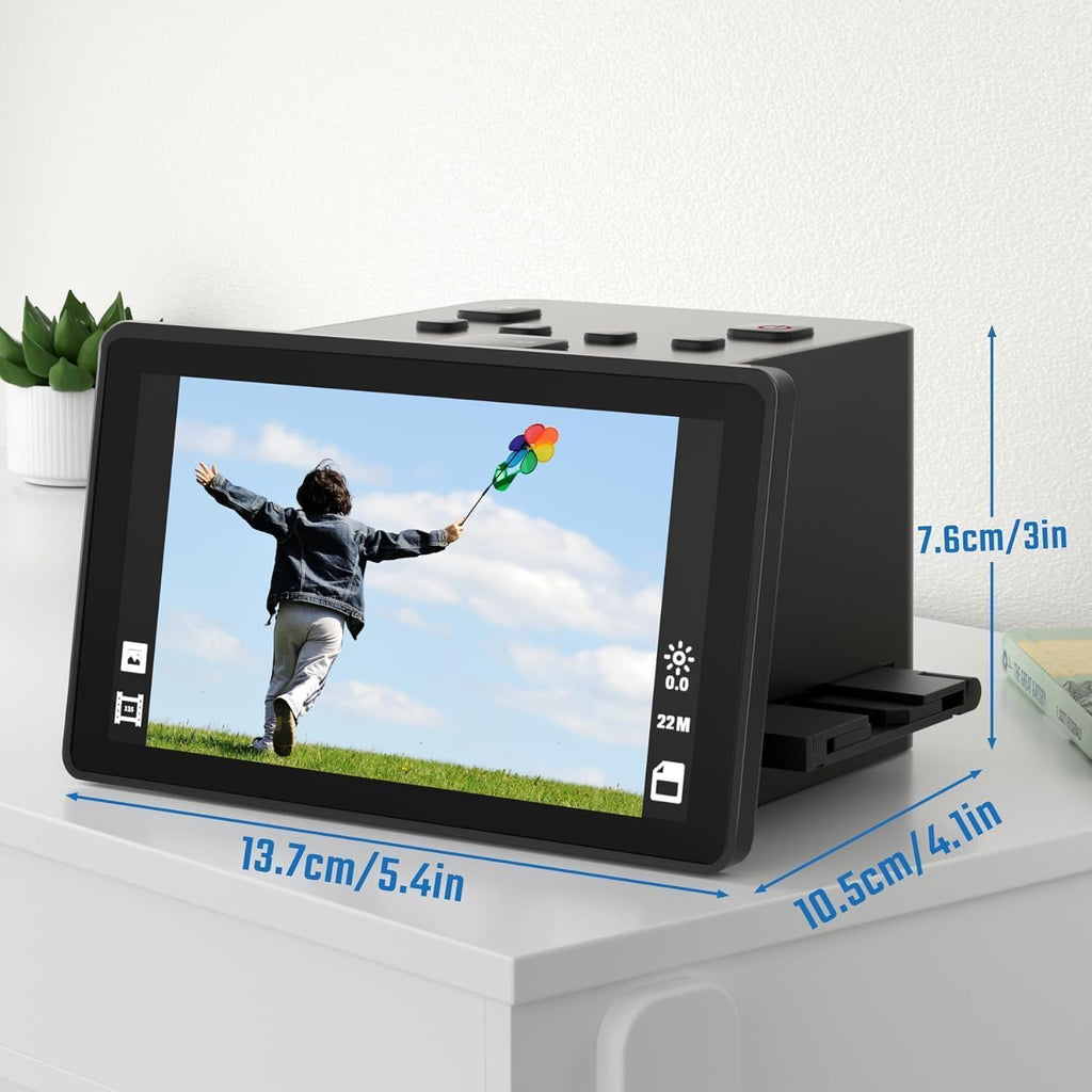 Film and Slide Scanner – Convert 35mm, 126, 110 Film Negatives & Slides to 22MP Digital Photos – Negative Scanner with 5” LCD, Easy-Load Inserts – Quickly Convert Negatives & Slides