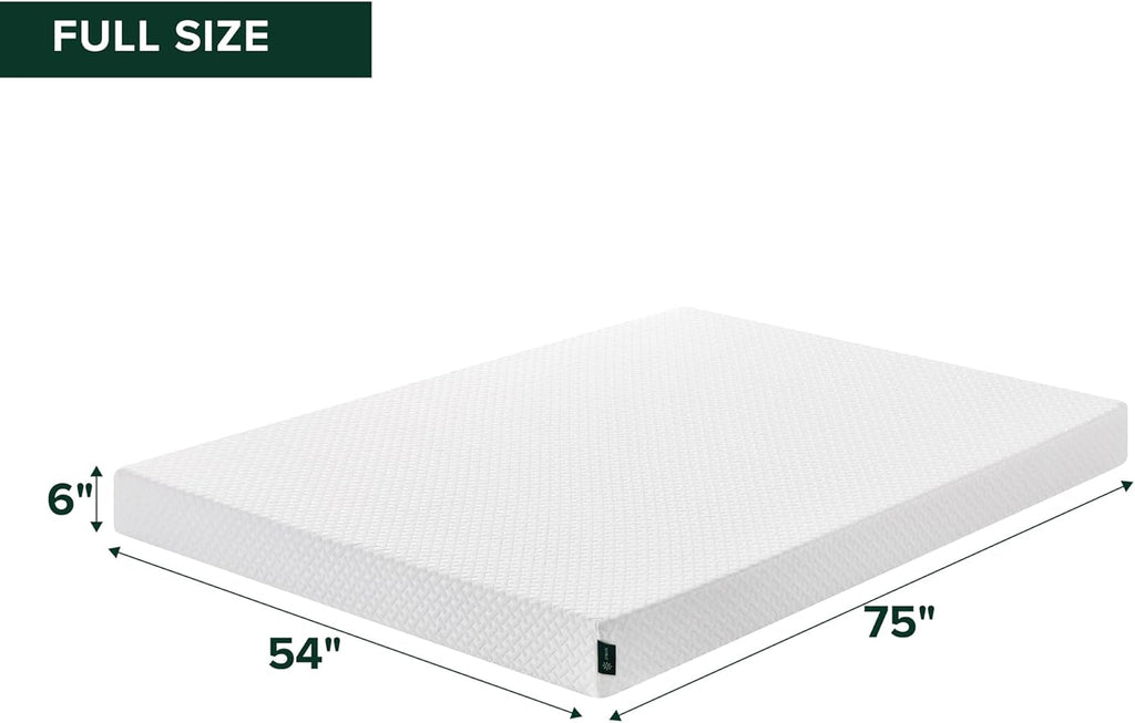 Zinus 6 Inch Full Cooling Essential Memory Foam Mattress NewVersion, Fiberglass Free, Medium Feel, Breathable Cooling Layers, Certified Safe Materials
