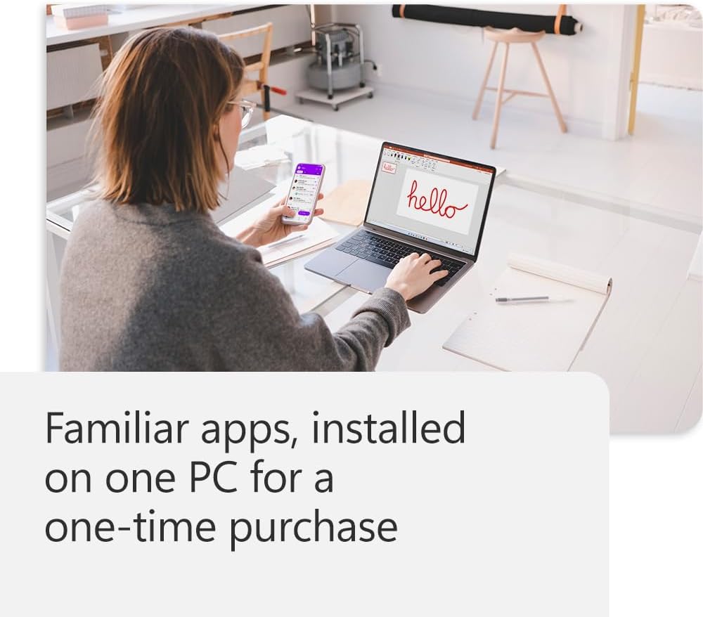 Microsoft Office Home & Business 2024 | Classic Desktop Apps: Word, Excel, PowerPoint, Outlook and OneNote | One-Time Purchase for 1 PC/MAC | Instant Download PC/Mac Online Code
