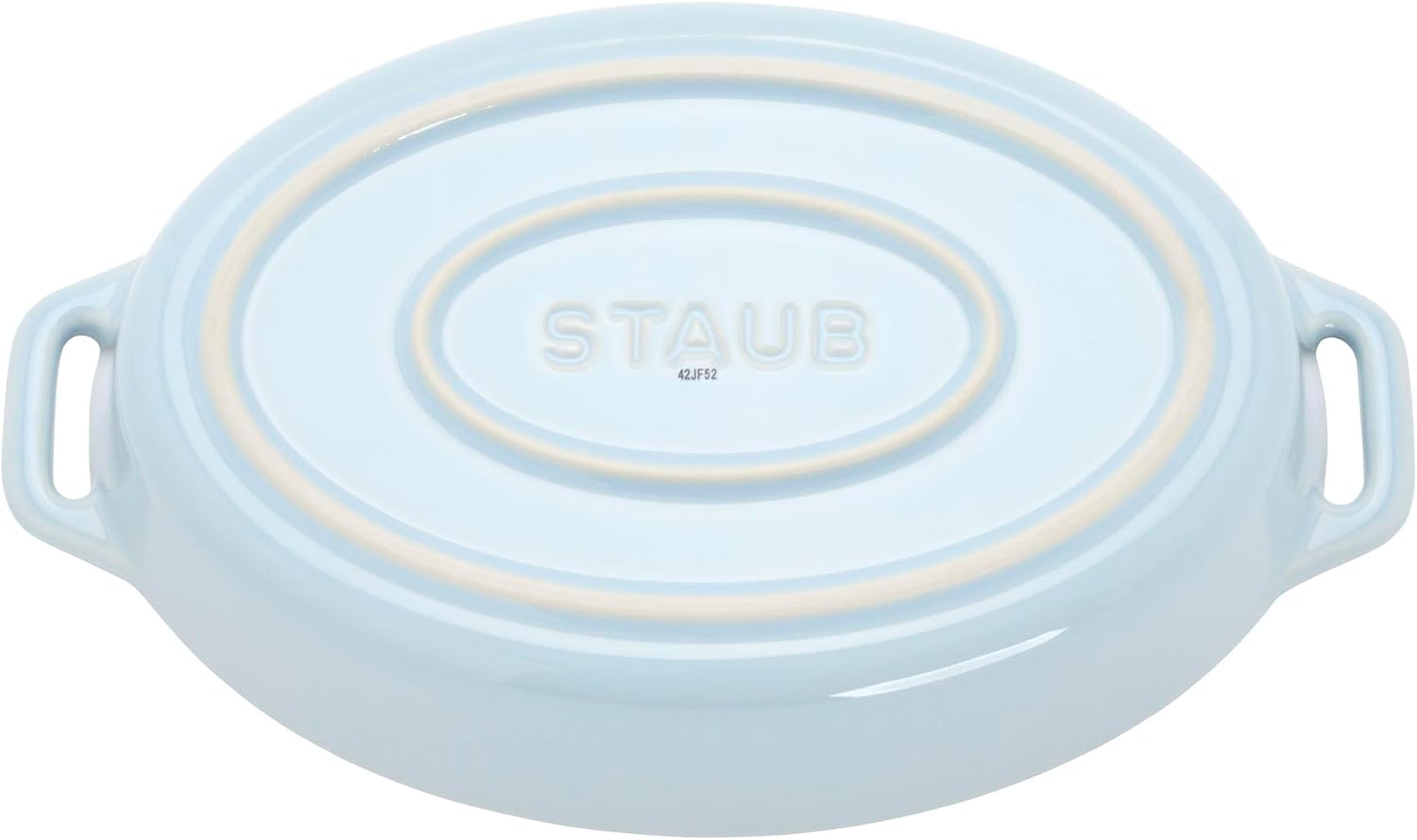 Staub Ceramic 4-pc Baking Pans Set, Casserole Dish with Lid, Brownie Pan, Light Blue