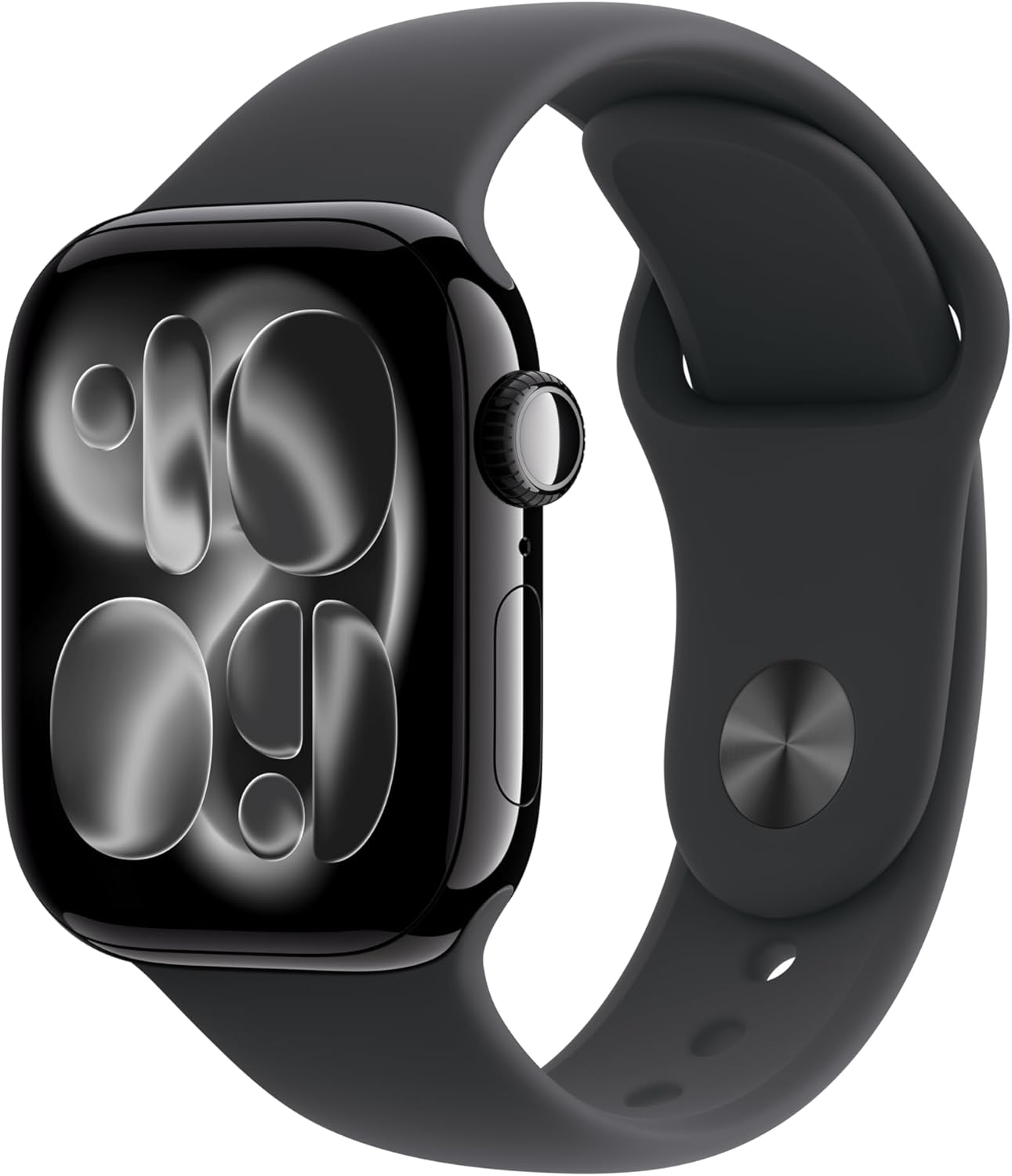Apple Watch Series 11 GPS 42mm Smartwatch with Jet Black Aluminum Case with Black Sport Band - S/M. Sleep Score, Fitness Tracker, Health Monitoring, Always-On Display, Water Resistant
