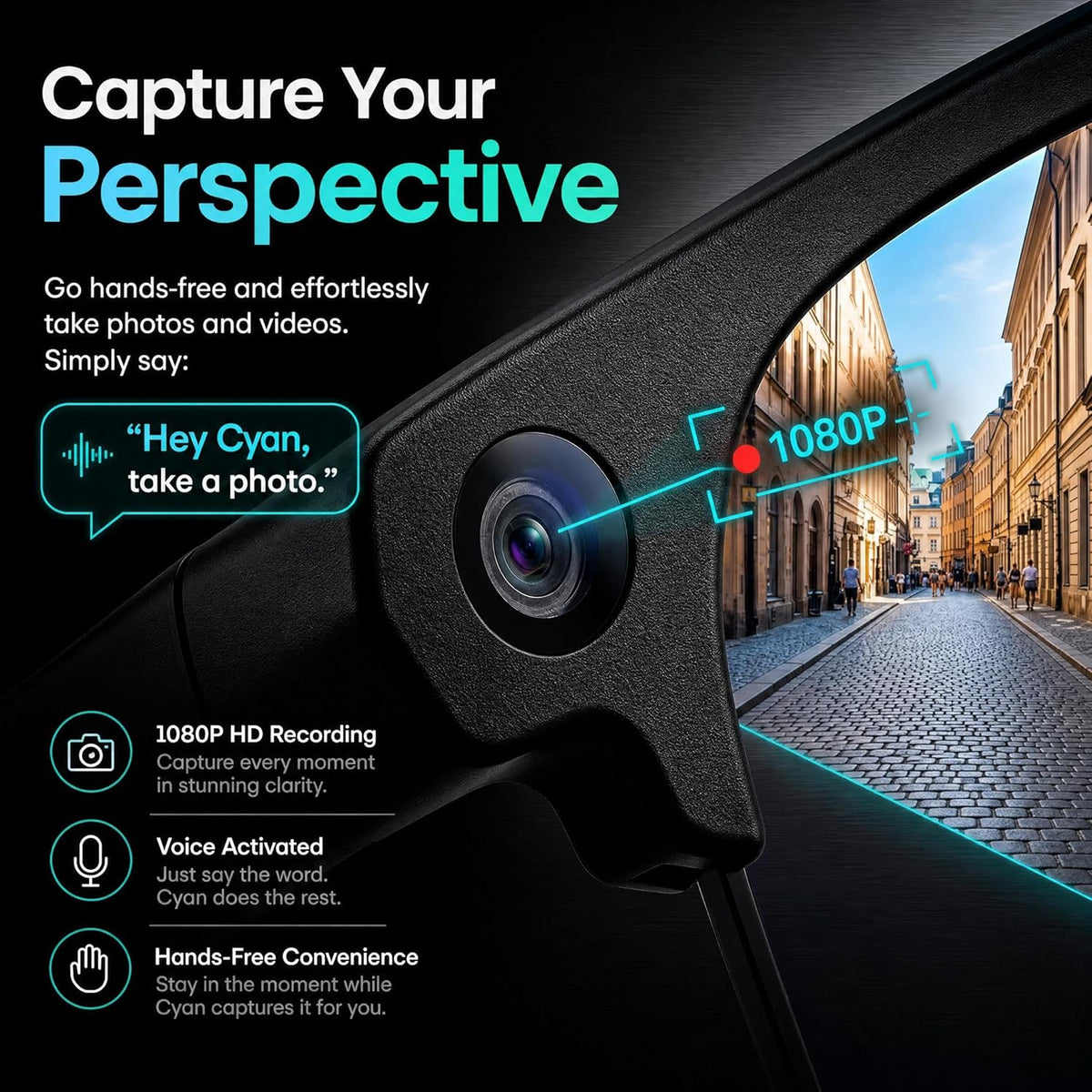AI Smart Glasses with Camera, 8MP Camera Glasses for Life Vlog Travel Work, 4K Video Recording glasses for Women Men, Real-Time Translation, Voice Assistant, Calls, Bonus Blue Light Lenses Included