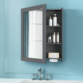VANIRROR Bathroom Cabinet - Large Single Door 24x30 inchs Wall Cabinet Mirror Medicine Cabinet with Facial Tissues Slot and Multifunctional Storage Area