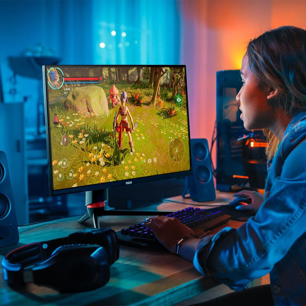 RCA 27" Evolution Premium QHD Gaming Monitor | 240Hz, 2560 x 1440p Computer Monitor with Adaptive Refresh Technology & 1ms Response, HDR10, RGB Backlighting & Adjustable Stand | M27PG135F