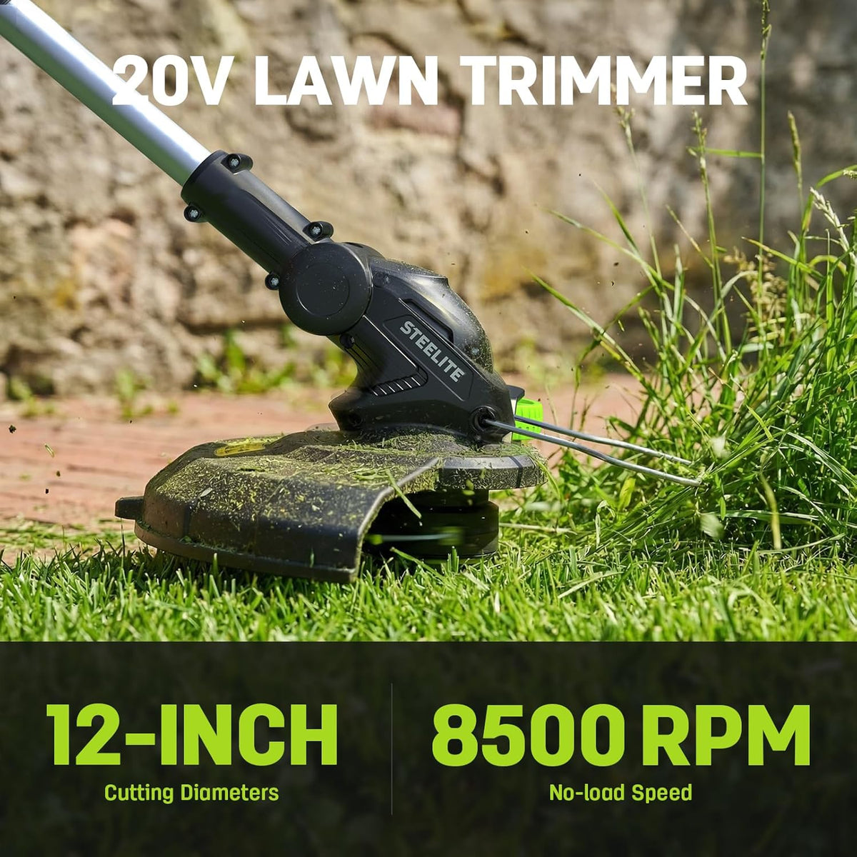 STEELITE 40V(2×20V) 17-Inch Cordless Lawn Mower Combo, Brushless Electric Mower, 12-Inch Weed Wacker & 500CFM Leaf Blower, with 4 Batteries and 3 Chargers - Shipped in 2 packages, delivery separately.