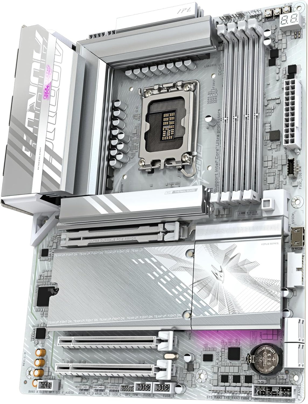 GIGABYTE B860 AORUS Elite WIFI7 ICE Intel Core Ultra (Series 2) LGA 1851 Motherboard, ATX, DDR5, 3X M.2, PCIe 5.0, USB-C, WIFI7, 2.5GbE LAN, EZ-Latch
