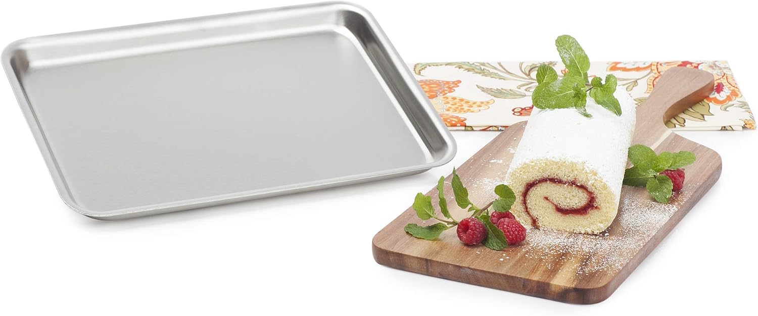 360 Stainless Steel Jelly Roll Pan, Handcrafted in the USA, 5 Ply, Surgical Grade Stainless Bakeware, Dishwasher Safe, Professional Grade, Use as Baking Pan, Roasting Pan (14"x10")