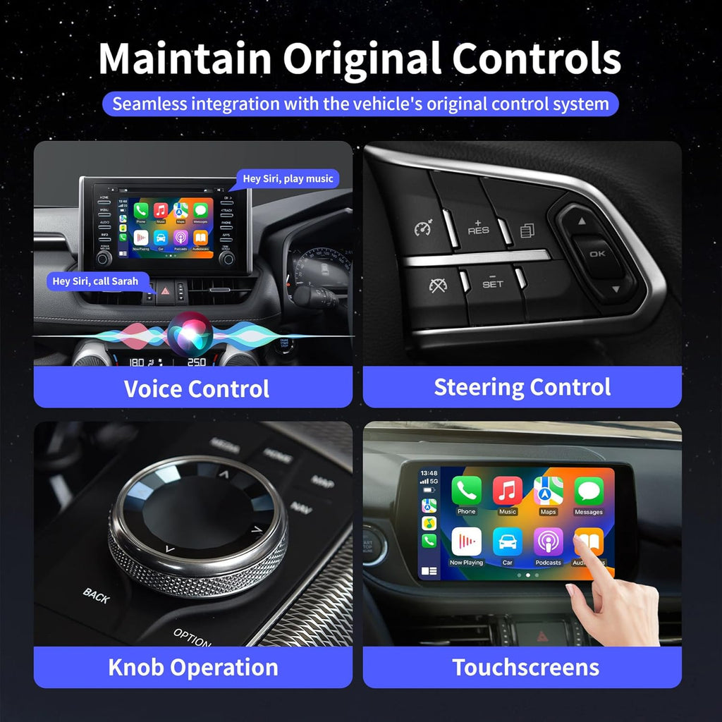 Magic Box 3.0 Max 2026 Upgrade, Support Netflix/YouTube/Dinsey+/Prime Video/TF Card etc., Qualcomm Multi-Core Streaming Video Box with Wireless CarPlay & Android Auto Adapter