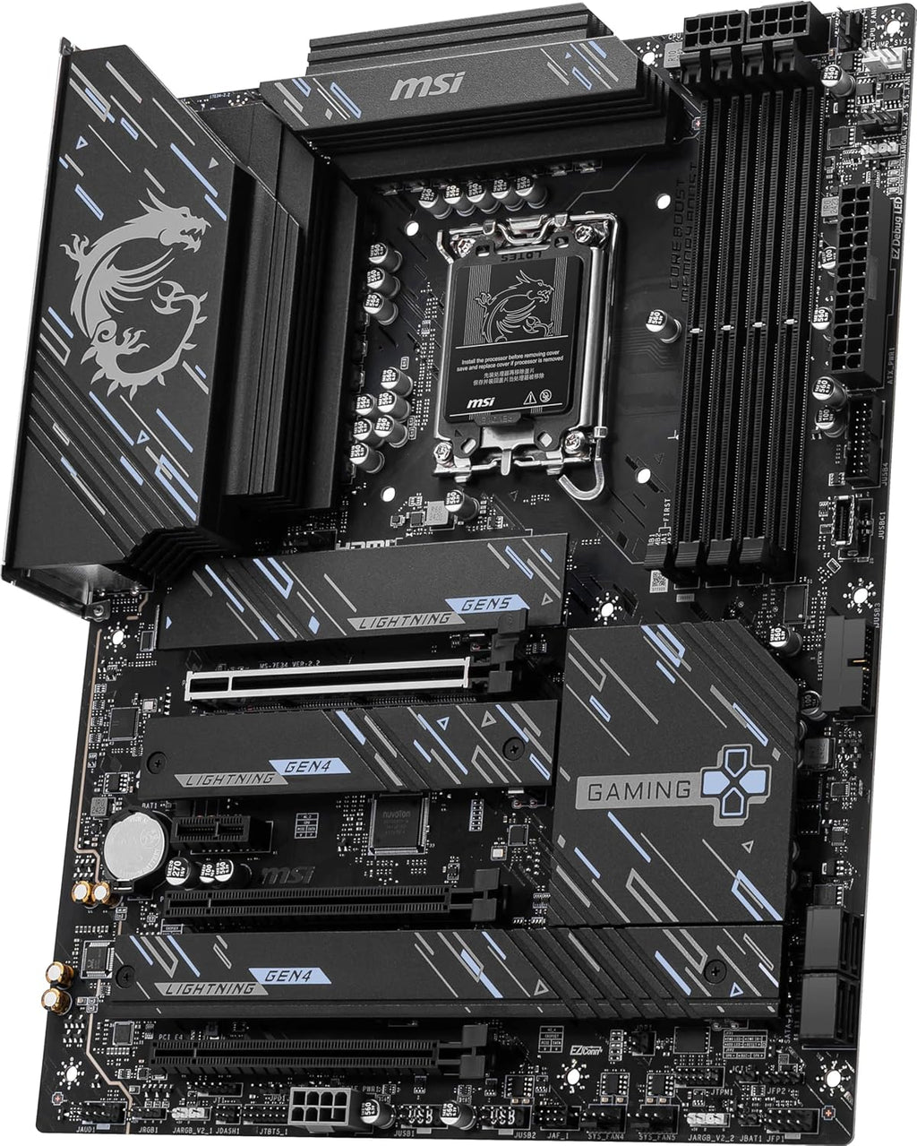 MSI Z890 Gaming Plus WiFi Motherboard,ATX-Supports Core Ultra Series 2 Intel,LGA 1851,DDR5,PCIe 5.0,M.2,SATA,5Gbps LAN,USB C,WiFi 7,Bluetooth 5.4,Thunderbolt 4+HIGH-Speed DDR5 RAM 16GB(1x16GB) Bundle