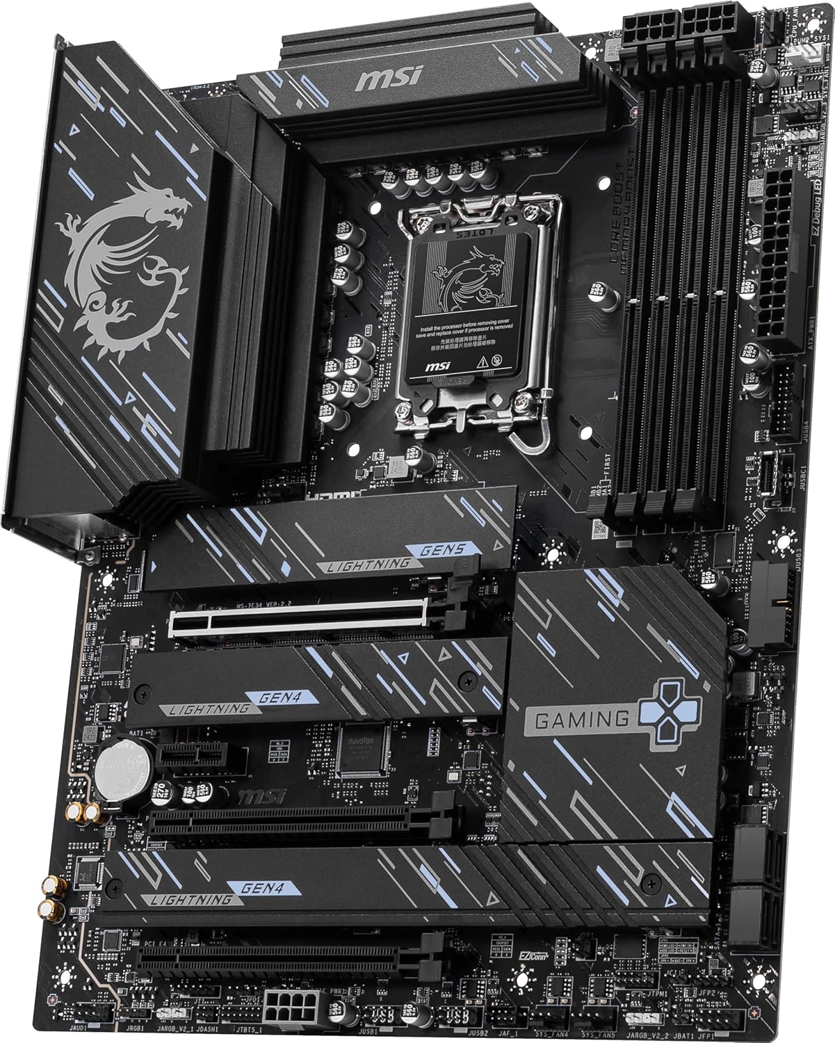 MSI Z890 Gaming Plus WiFi Motherboard,ATX-Supports Core Ultra Series 2 Intel,LGA 1851,DDR5,PCIe 5.0,M.2,SATA,5Gbps LAN,USB C,WiFi 7,Bluetooth 5.4,Thunderbolt 4+HIGH-Speed DDR5 RAM 16GB(1x16GB) Bundle