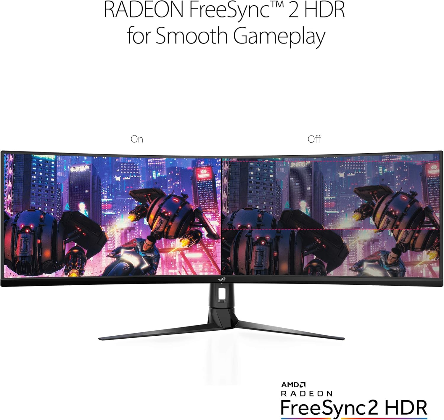 ASUS ROG Strix XG49VQ 49” Curved Gaming FreeSync Monitor 144Hz Dual Full HD HDR Eye Care with DP HDMI Black
