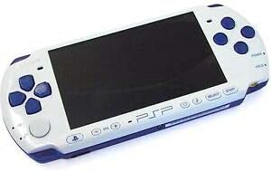 Sony PSP Slim and Lite 3000 Series Handheld Gaming Console with 2 Batteries (Renewed) (White/Blue)