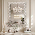 Kelly Miller 30"x40" Jeweled Bathroom Wall Mirror, Large Rectangle Decorative Mirror Luxury Vanity Mirror with Diamonds for Master Bath Half Bath Living Room Bedroom Fireplace Mantle Entryway