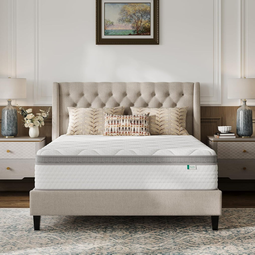 Novilla Full Size Mattress, 12 Inch Hybrid Mattress in A Box, Pocket Innerspring for Motion Isolation, Supportive & Pressure Relief