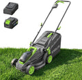 STEELITE 13-Inch Cordless Electric Lawn Mower, 21V Brushless Battery Push Mower with 4.0Ah Battery & Charger, 5-Position Height Adjustment, 8-Gallon Grass Bag