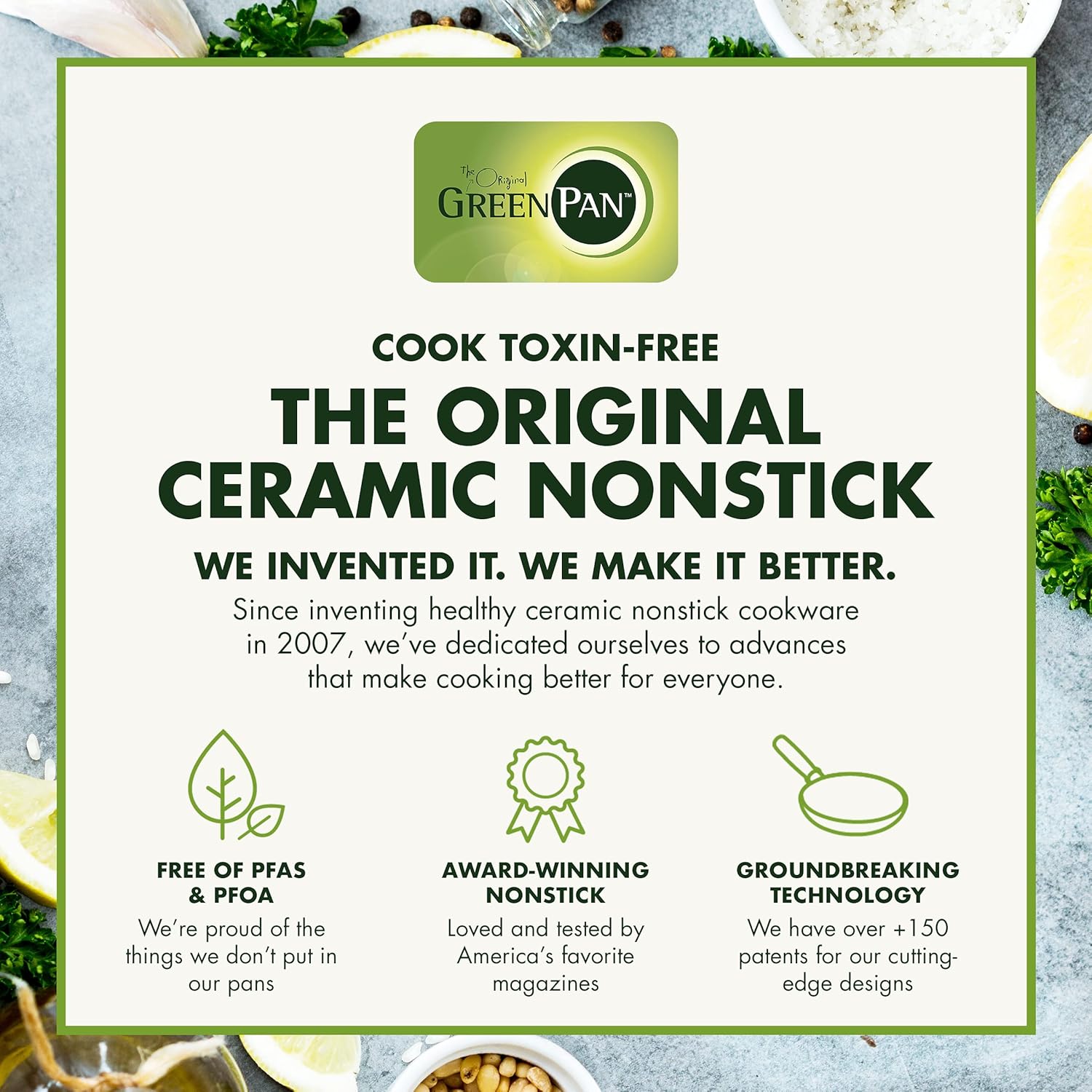 GreenPan Canterbury 10 Piece Cookware Pot and Pans Set, Hard Anodized PFAS-Free Healthy Ceramic Nonstick, Stainless Steel Handles, Versatile Cooking Essentials, Dishwasher & Oven Safe, Clay