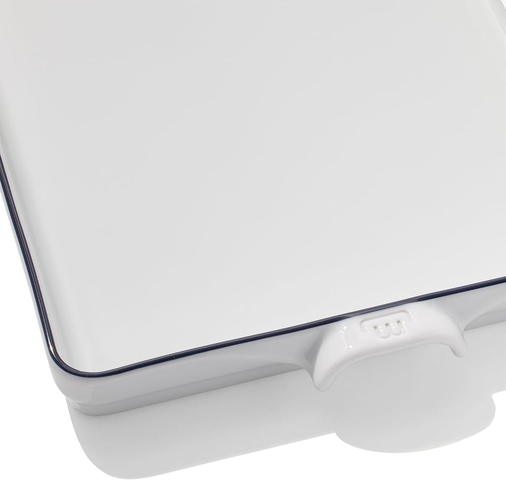 Made In Cookware | Baking Slab | Pure French Porcelain | Crafted in France | Navy Rim