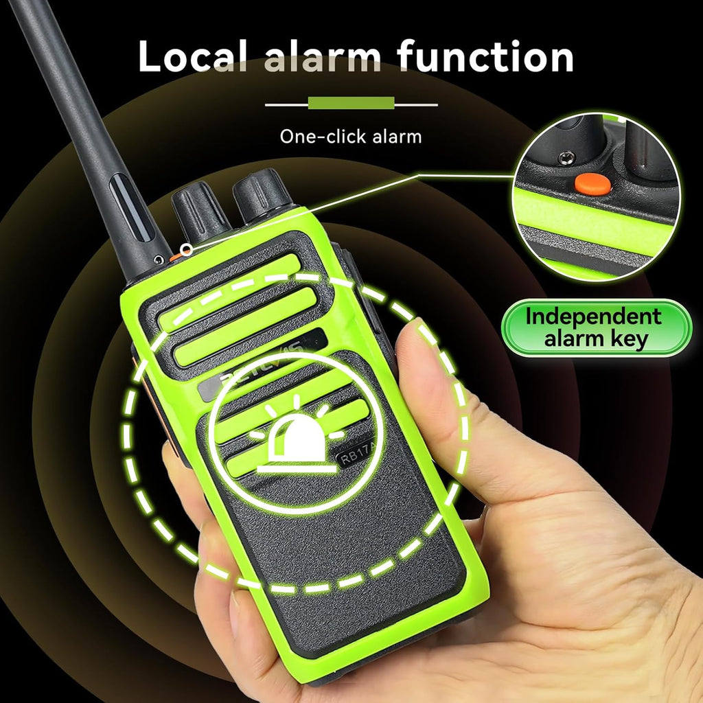 Retevis RB17A Two Way Radios Long Range,GMRS Repeater Capable,2200mAh, Emergency Preparedness,Walkie Talkie with Earpiece,2 Way Radio for Security,School,Hunt（4 Pack）