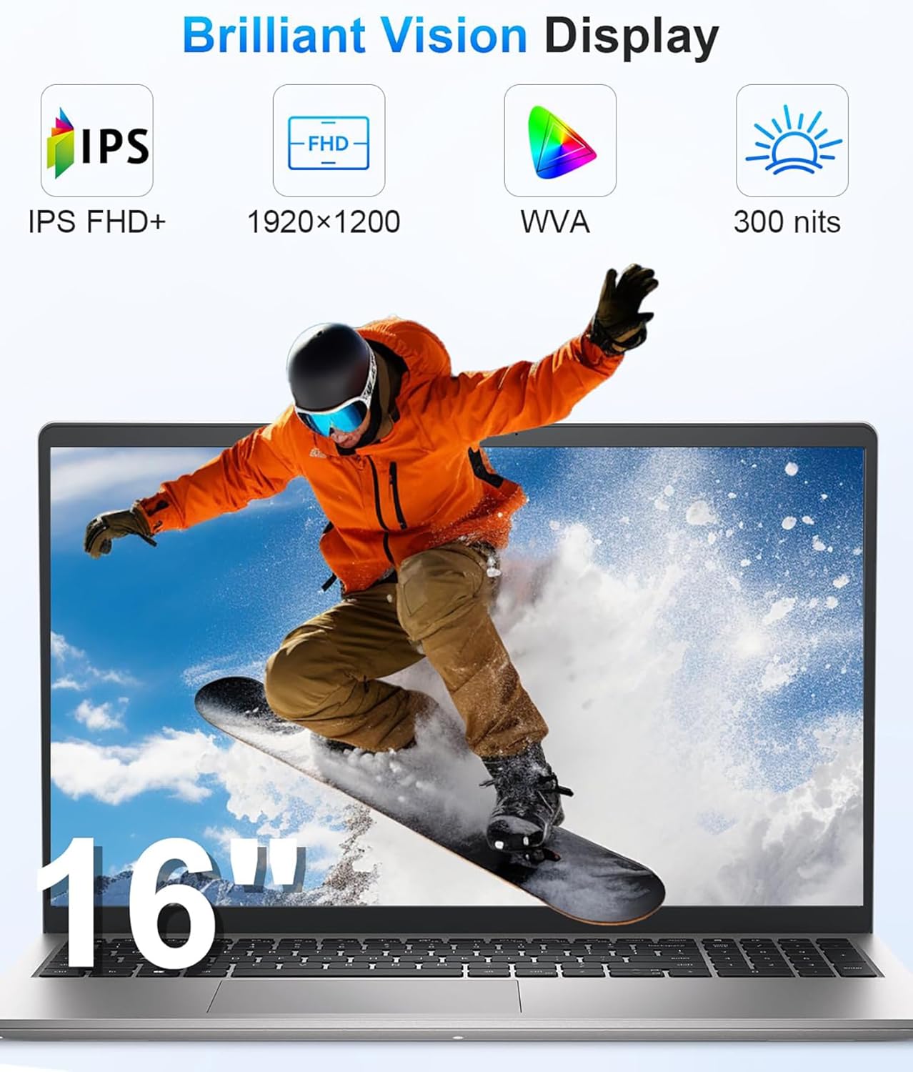 Dell 16 Touchscreen Laptop for Business & Home Student, Intel Core 7 150U Processor, AI Copilot+ PC, 16GB DDR5 RAM, 512GB PCIe SSD, WiFi 6E, Fingerprint, Backlit KB, Office 365, Windows 11 Home