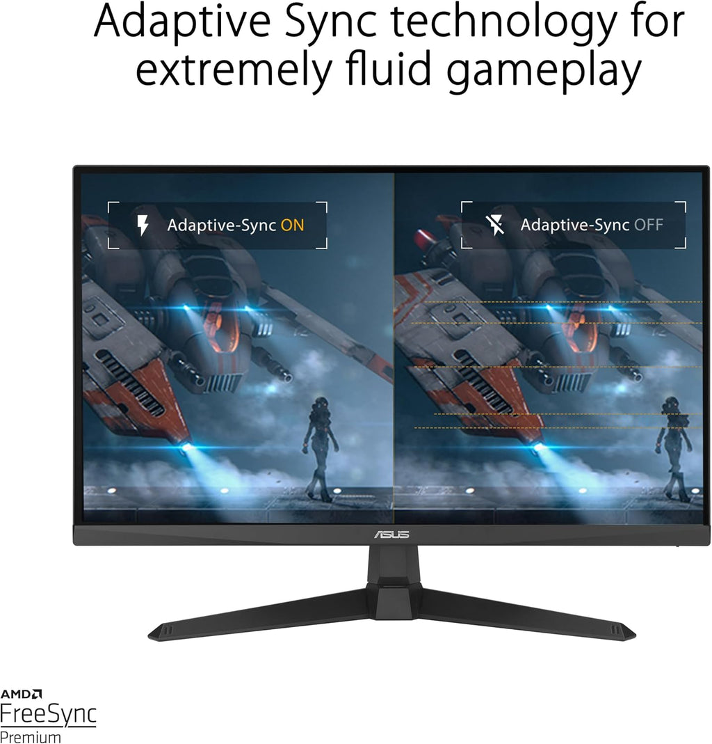 ASUS TUF Gaming 24” (23.8 inch viewable) 1080P Monitor (VG249Q3A) - Full HD, 180Hz, 1ms, Fast IPS, Extreme Low Motion Blur, FreeSync Premium, Speakers, DisplayPort, HDMI, Variable Overdrive, 99% sRGB