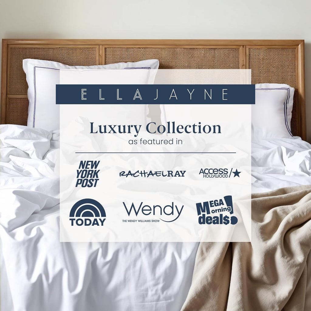 Ella Jayne Duvet Cover King (3 Pieces), 100% Cotton Percale, King/Cali King, Soft, Breathable & Lightweight Including King Duvet Cover (1 Piece) 106 x 90 Inches with 2 Pillow Shams (Navy Design)