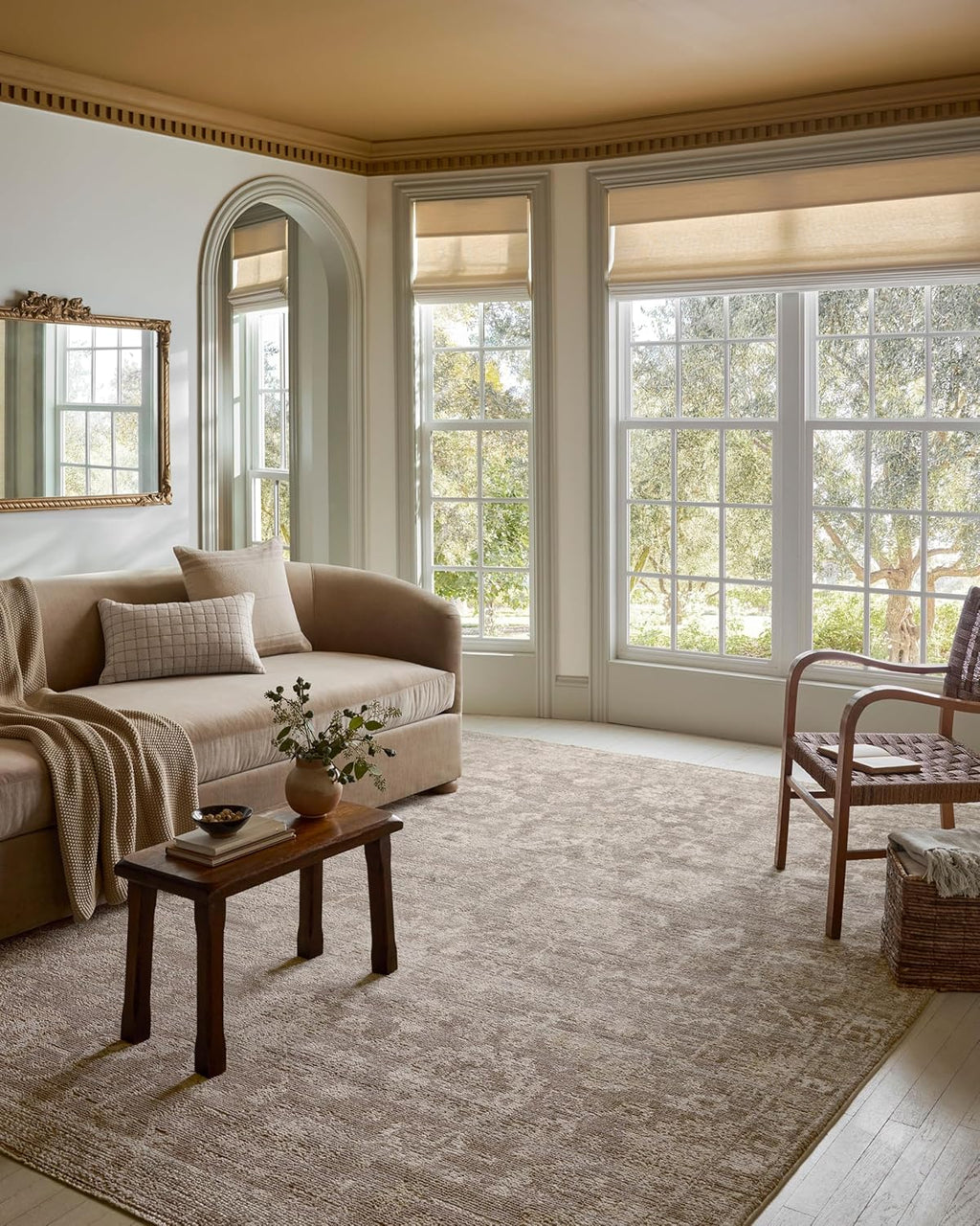 Loloi Magnolia Home by Joanna Gaines Pace Collection PAC-03 Taupe/Wheat 7'-10" x 10' Area Rug