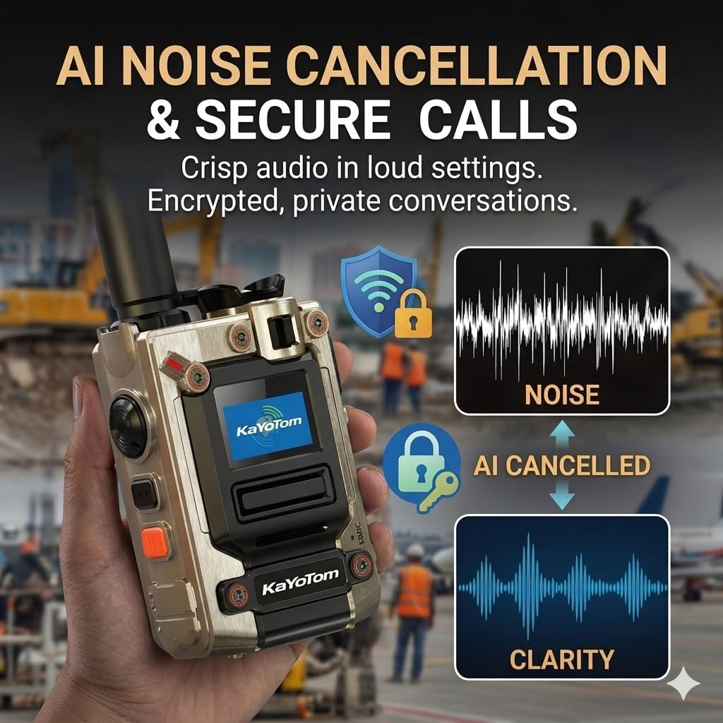 (Lifetime Free) Unlimited Range Walkie Talkies Long Range Global Rapid POC 4G Two Way Radios with Nationwide-PTT Walkie Talkies for Adults,Long Distancefor Truck Fleet,Family,Camping(2-Pack)