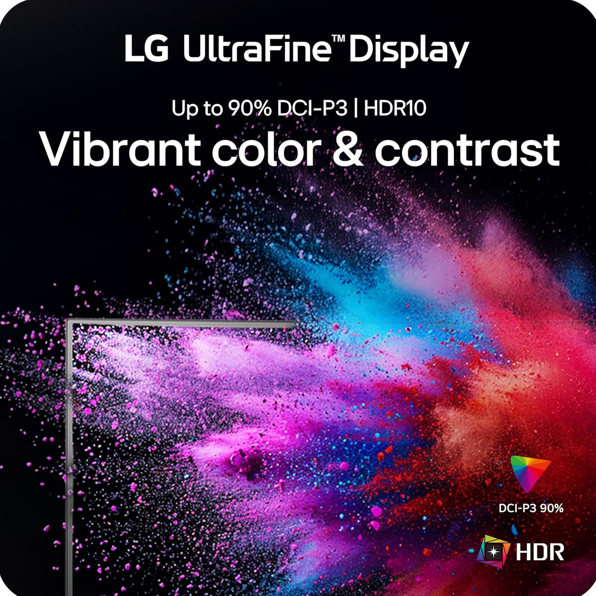 LG 32UR500K-B Ultrafine 32-inch 4K UHD (3840x2160) Computer Monitor HDR10 Built-in Speaker x2 OnScreen Control Reader Mode Flicker Safe Borderless Design HDMIx2 DisplayPort Black