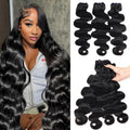 Beauty Queen 16A Body Wave Bundles Human Hair (20 18 16 Inch) 100% Unprocessed Brazilian Virgin Weave 3 Bundles Human Hair Full And Thick Remy Hair Extensions Natural Color for Women
