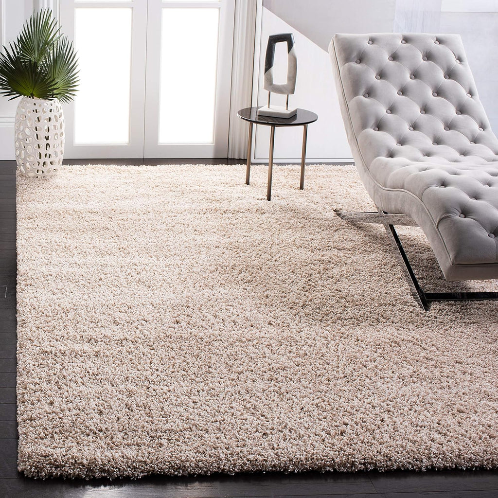 SAFAVIEH Area Rug 8x10 - California Shag Collection - Large - Beige, Non-Shedding & Easy to Clean, Ultra Plush Thick Pile, Ideal for Living Room, Bedroom, Dining Space (SG151-1313)