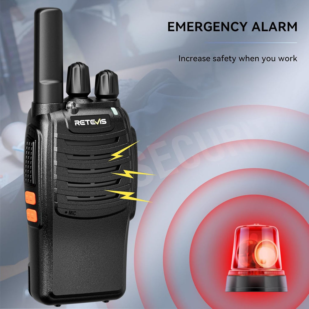 Retevis H-777 2 Way Radios, Walkie Talkies for Adults, Rechargeable Long Range Two Way Radio, Shock Resistant, Short Antenna for Business Education(10 Pack)