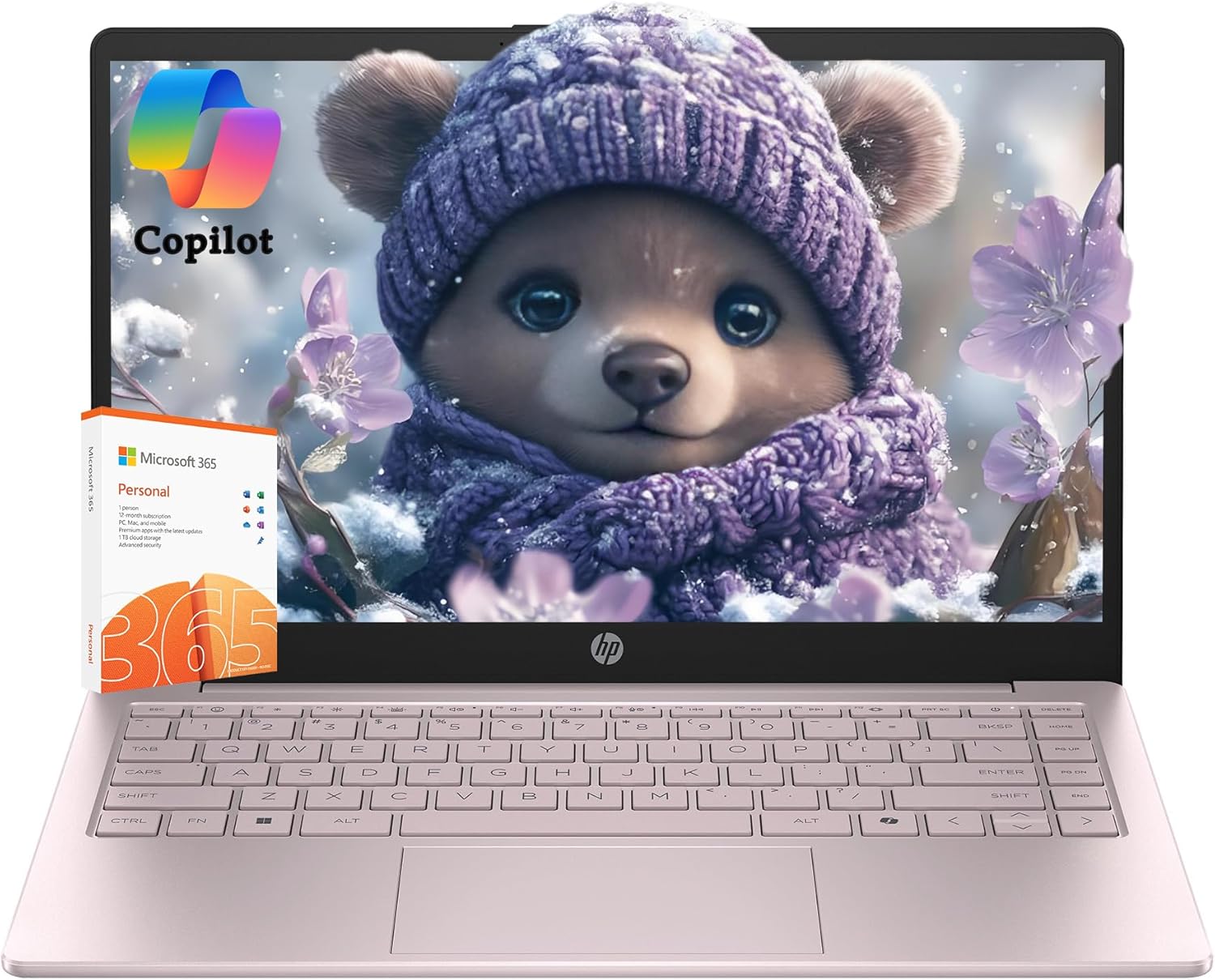 HP Ultrabook Laptop with Copilot AI • Microsoft 365 • 16GB RAM • 256GB SSD + 128GB Storage • Intel 4-Core CPU • WiFi 6 • Windows 11 • 2026 Edition